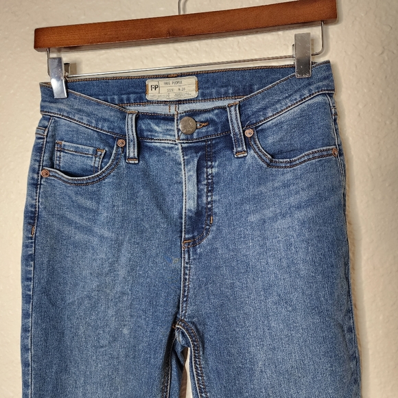 Free People High Rise Ankle Skinny Jeans Medium Wash Women's Size 26 - Picture 7 of 7